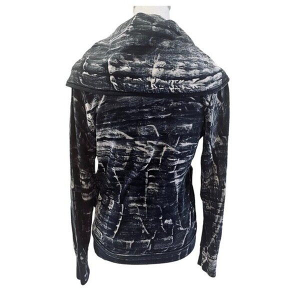 Young Fabulous and Broke Black and Gray Sweatshirt Jacket Small - Picture 4 of 9